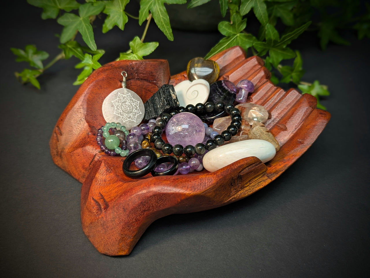 Hand-Crafted Balinese Wood Offering Bowl