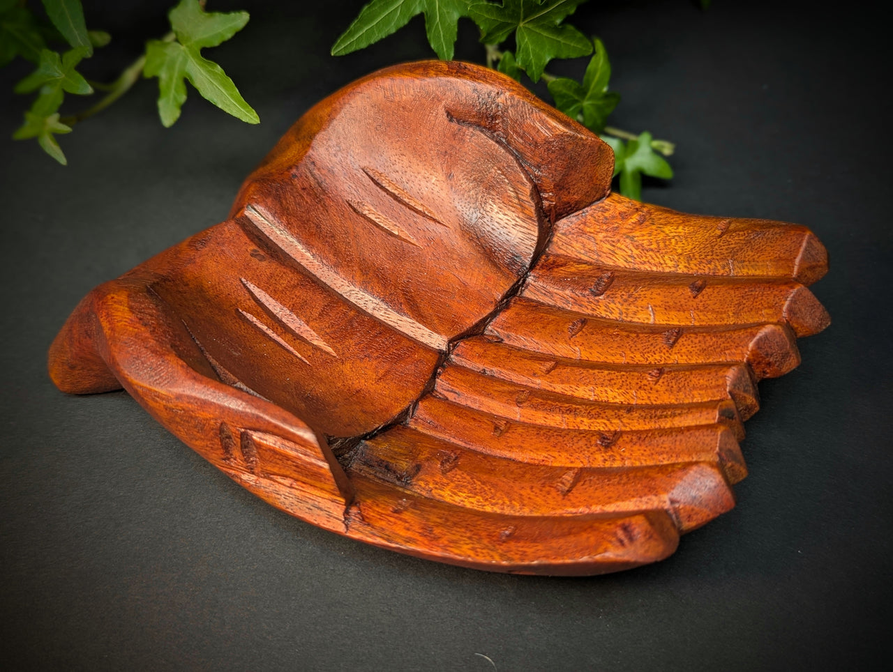 Hand-Crafted Balinese Wood Offering Bowl